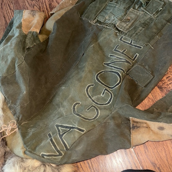 Authentic Vintage Army Post Apocalyptic Jacket Retro Cos Play Greg Fur Military - Picture 11 of 16